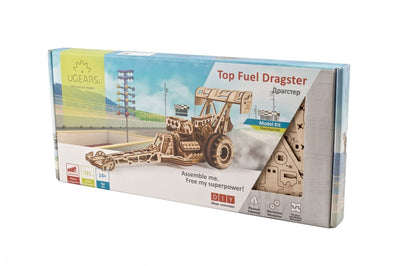 Ugears – Dragster Highspeed - Rennwagen | 3D Holzpuzzle - Lama Welt