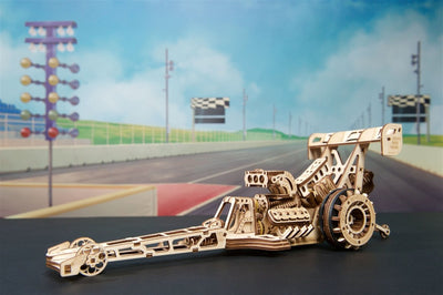 Ugears – Dragster Highspeed - Rennwagen | 3D Holzpuzzle - Lama Welt