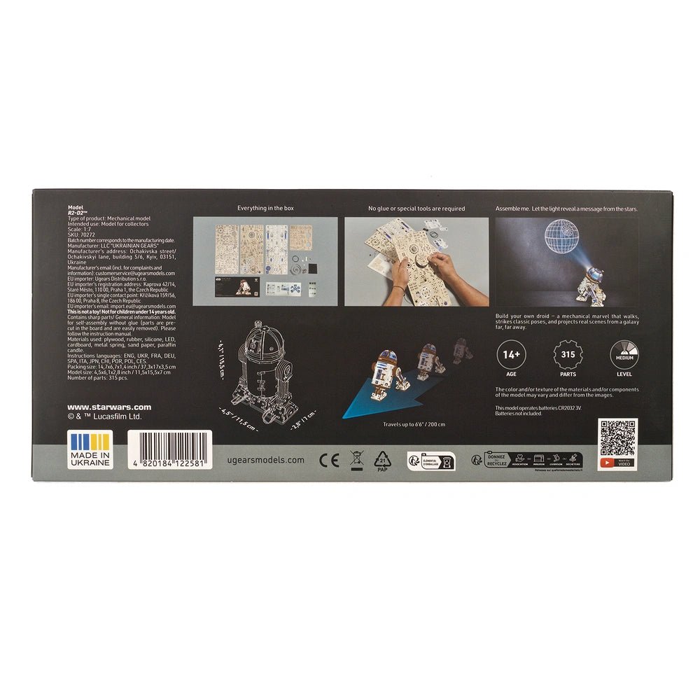 Ugears | Droid „Star Wars R2 - D2™“ | 3D Holzpuzzle - Lama Welt
