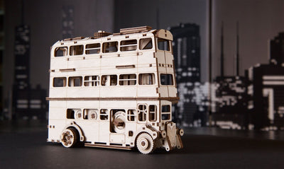 Ugears – Fahrende Ritter™ Mystischer Dreideckerbus | 3D Holzpuzzle - Lama Welt