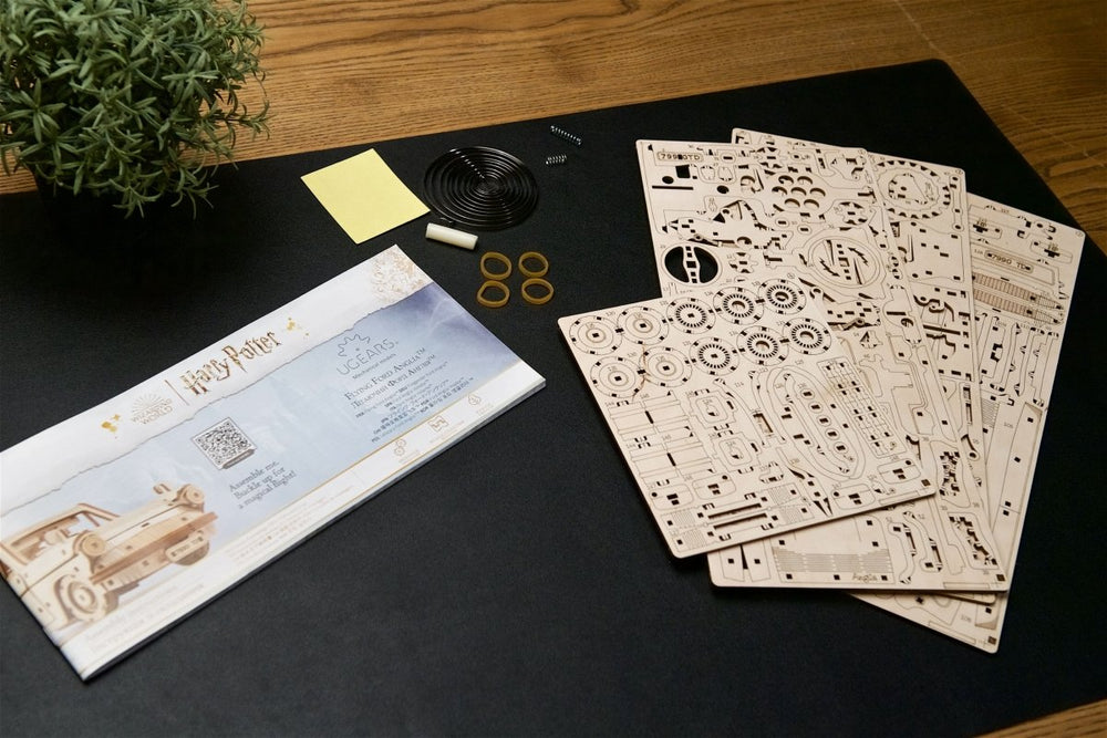 Ugears – Fliegender Ford Anglia™ | Harry Potter Flugauto | 3D Holzpuzzle - Lama Welt