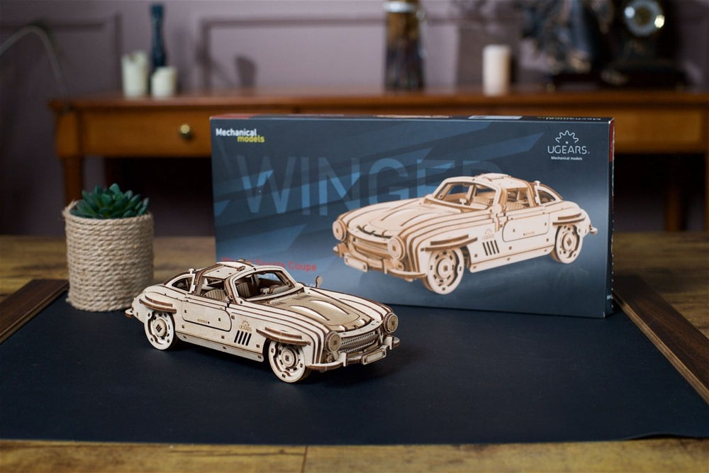 Ugears – Flügeltüren - Sportcoupé Luxus - Sportwagen | 3D Holzpuzzle - Lama Welt