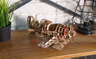 Ugears – Flugzeug Verrückte Hornisse Vintage - Rennflugzeug | 3D Holzpuzzle - Lama Welt