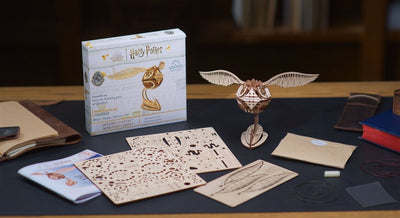 Ugears – Goldener Schnatz™ Fliegende Quidditch™ - Kugel | 3D Holzpuzzle - Lama Welt