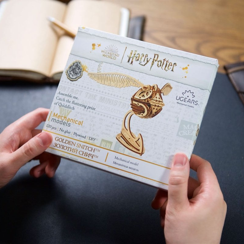 Ugears – Goldener Schnatz™ Fliegende Quidditch™ - Kugel | 3D Holzpuzzle - Lama Welt