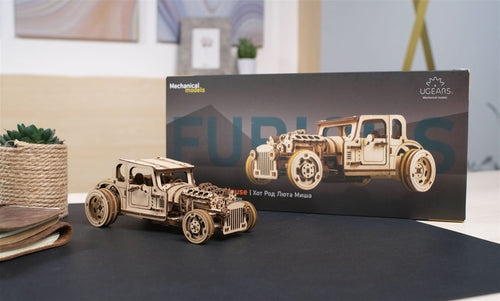 Ugears – Hot Rod Die Wütende Maus Rennflitzer | 3D Holzpuzzle - Lama Welt
