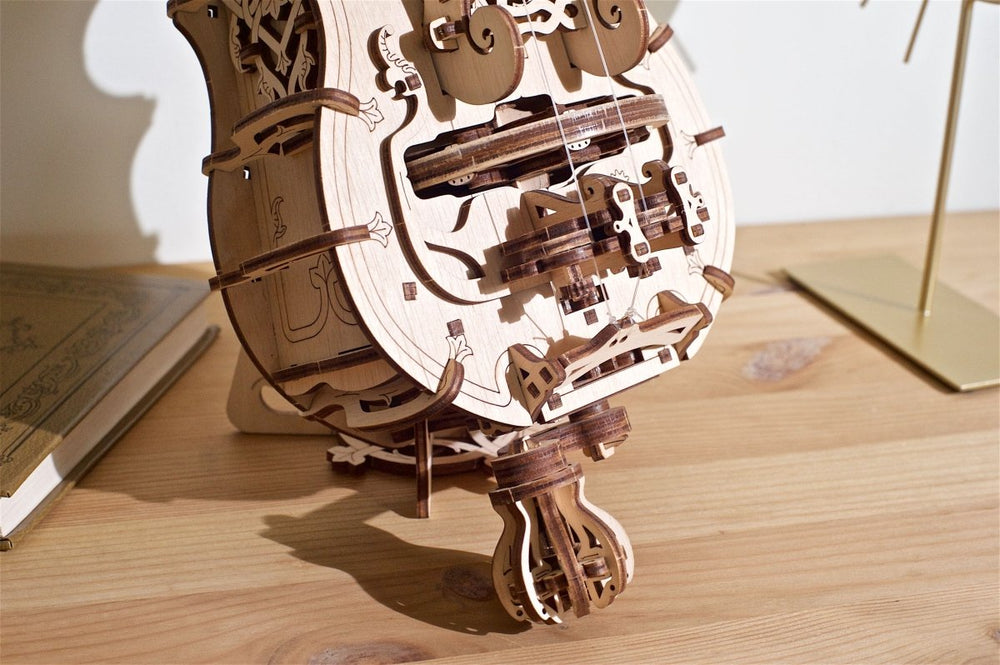 Ugears – Hurdy - Gurdy / Drehleier Leierinstrument | 3D Holzpuzzle - Lama Welt