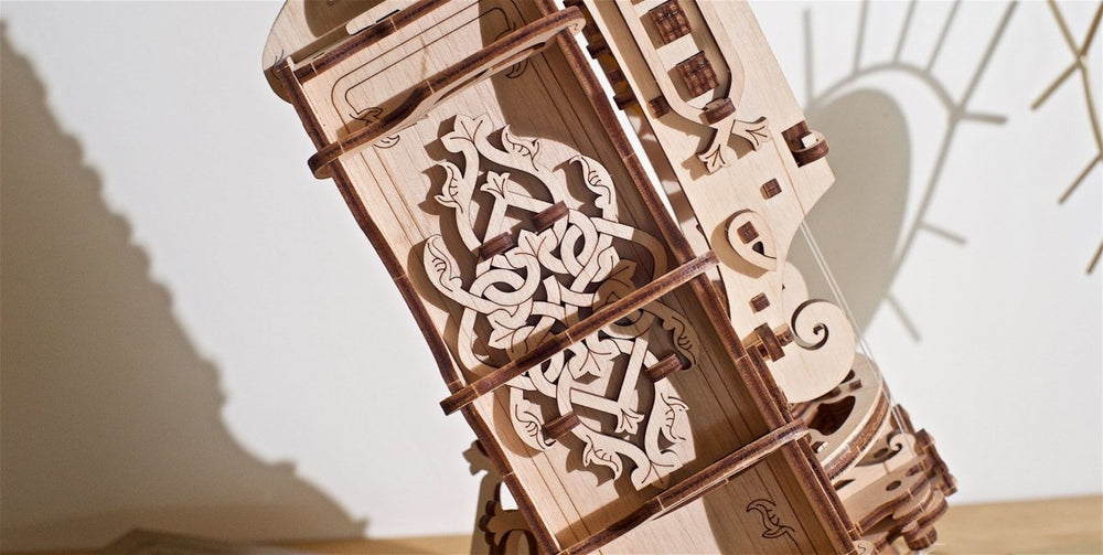 Ugears – Hurdy - Gurdy / Drehleier Leierinstrument | 3D Holzpuzzle - Lama Welt