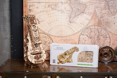 Ugears – Hurdy - Gurdy / Drehleier Leierinstrument | 3D Holzpuzzle - Lama Welt