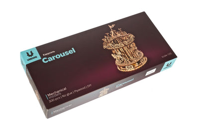 Ugears – Karussell Fahrgeschäft | 3D Holzpuzzle - Lama Welt