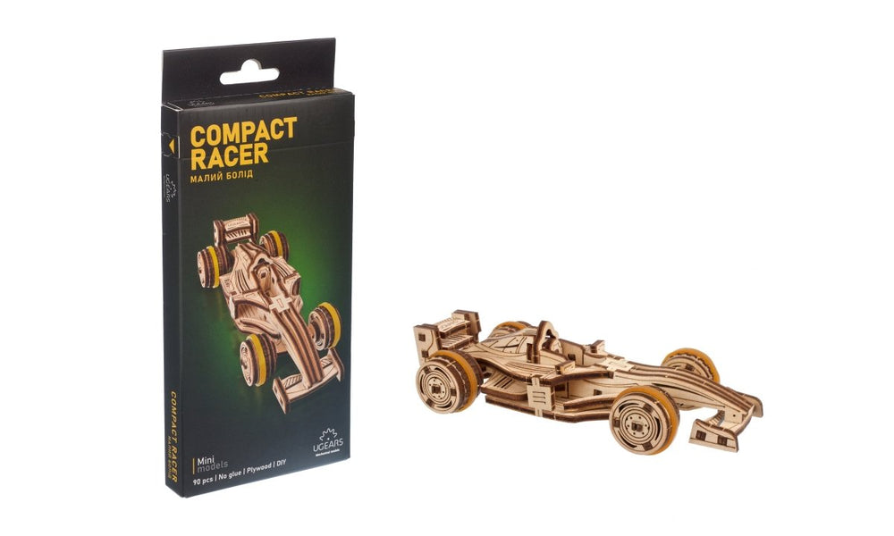 Ugears l Compact Racer Miniatur Rennwagen | 3D Holzpuzzle - Lama Welt