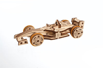 Ugears l Compact Racer Miniatur Rennwagen | 3D Holzpuzzle - Lama Welt