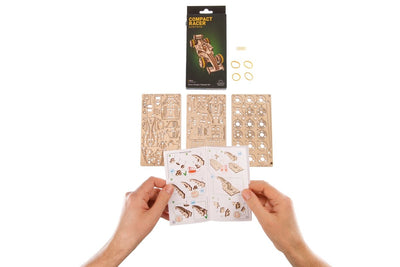 Ugears l Compact Racer Miniatur Rennwagen | 3D Holzpuzzle - Lama Welt