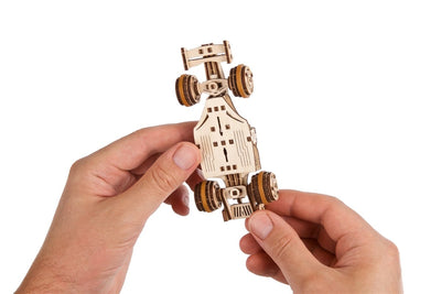 Ugears l Compact Racer Miniatur Rennwagen | 3D Holzpuzzle - Lama Welt