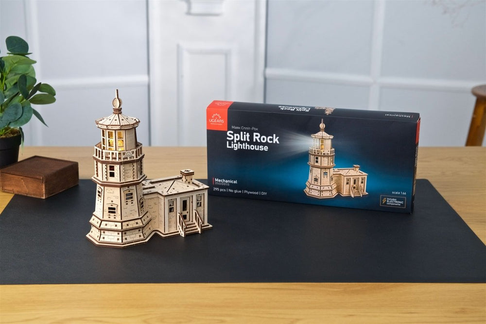 Ugears – Leuchtturm Von Split Rock Mit Funktionaler Lampe | 3D Holzpuzzle - Lama Welt