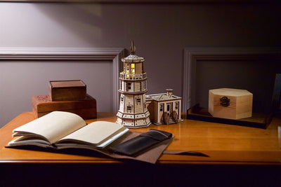 Ugears – Leuchtturm Von Split Rock Mit Funktionaler Lampe | 3D Holzpuzzle - Lama Welt