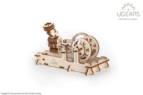 Ugears – Ugears Luftmotor Bausatz Holz – Mechanisches 3D-Modell | 3D Holzpuzzle