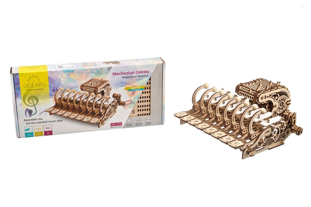 Ugears – Mechanische Celesta Musikzauberbox | 3D Holzpuzzle - Lama Welt