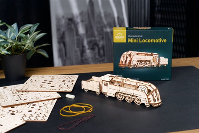 Ugears – Mini - Eisenbahn Modellzug | 3D Holzpuzzle - Lama Welt