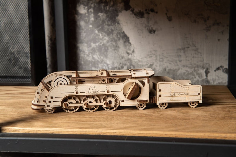 Ugears – Mini - Eisenbahn Modellzug | 3D Holzpuzzle - Lama Welt