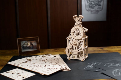 Ugears – Motoren - Uhr Zahnraduhr | 3D Holzpuzzle - Lama Welt