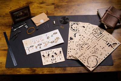 Ugears – Motoren - Uhr Zahnraduhr | 3D Holzpuzzle - Lama Welt