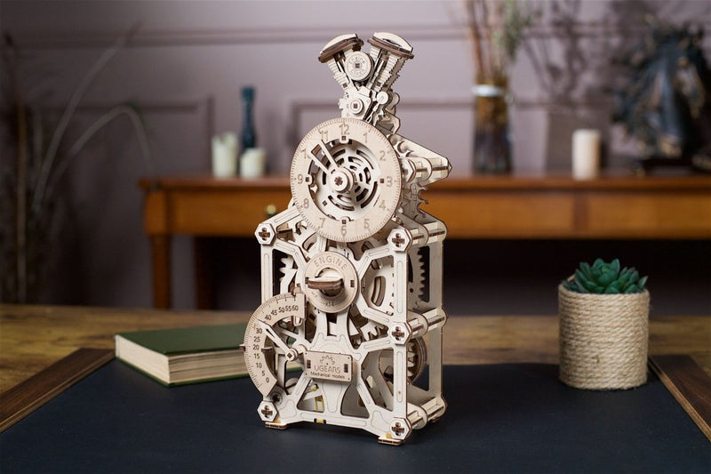 Ugears – Motoren - Uhr Zahnraduhr | 3D Holzpuzzle - Lama Welt