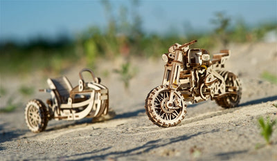Ugears – Motorrad Scrambler Ugr - 10 Bike | 3D Holzpuzzle - Lama Welt
