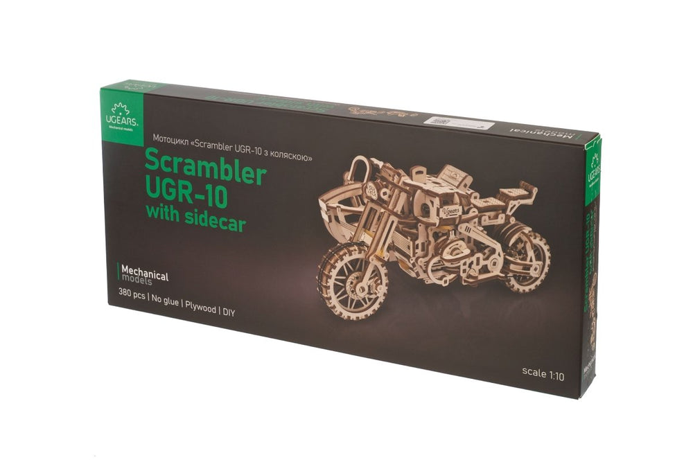 Ugears – Motorrad Scrambler Ugr - 10 Bike | 3D Holzpuzzle - Lama Welt