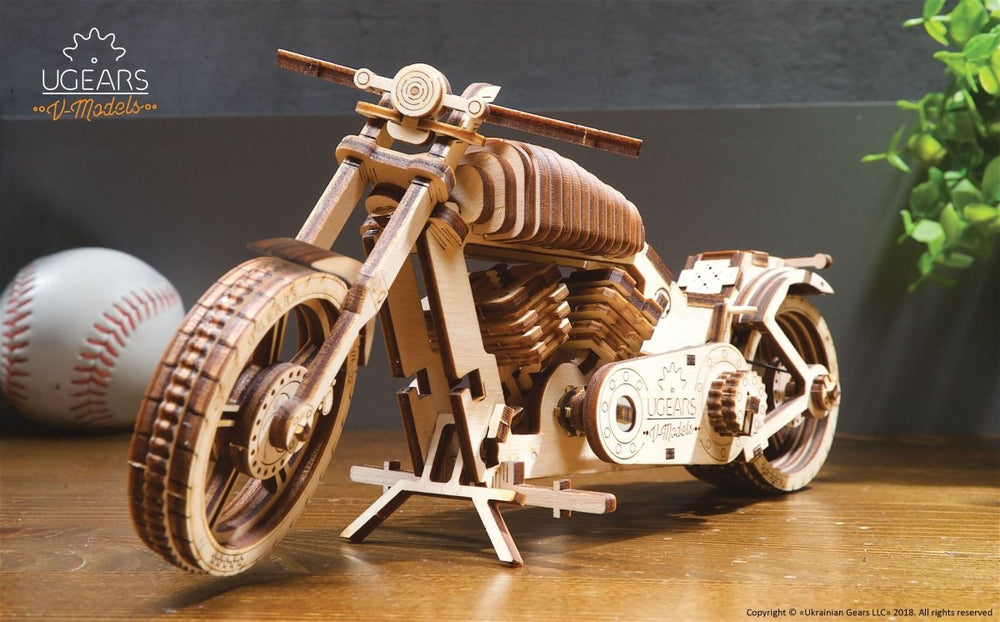 Ugears – Motorrad Vm - 02 Bike | 3D Holzpuzzle - Lama Welt