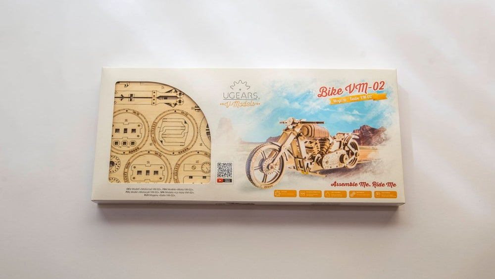 Ugears – Motorrad Vm - 02 Bike | 3D Holzpuzzle - Lama Welt