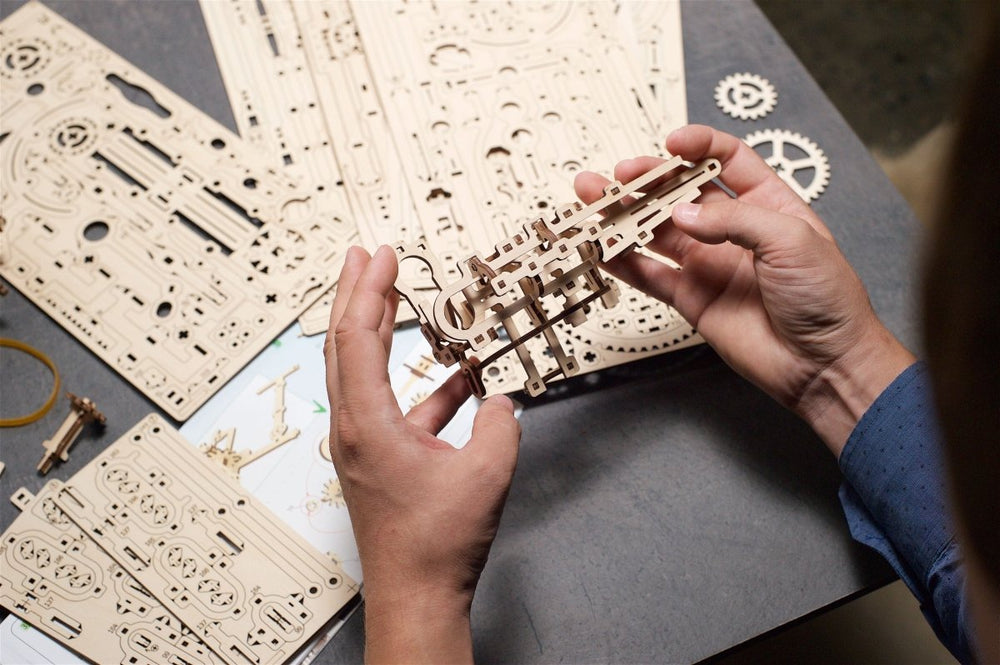Ugears – Murmel - Stufenbahn Kugelbahn | 3D Holzpuzzle - Lama Welt
