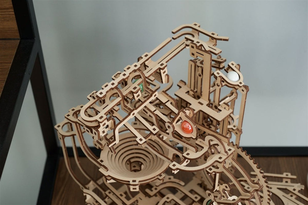 Ugears – Murmel - Stufenbahn Kugelbahn | 3D Holzpuzzle - Lama Welt
