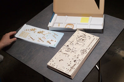 Ugears – Murmel - Stufenbahn Kugelbahn | 3D Holzpuzzle - Lama Welt