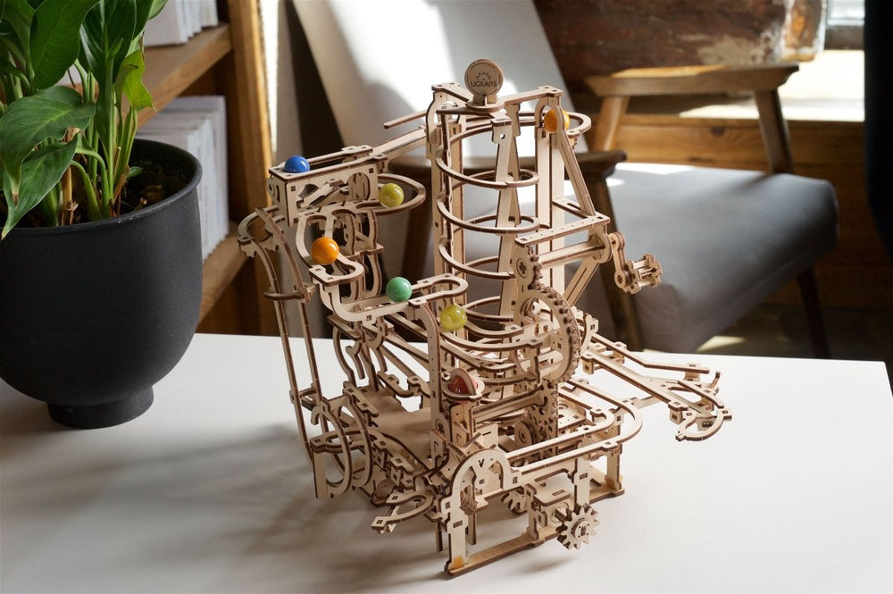 Ugears – Murmelbahn Mit Spiralaufzug Kugelbahn | 3D Holzpuzzle - Lama Welt
