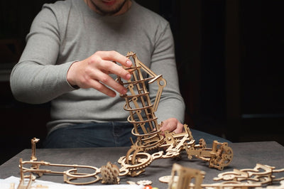 Ugears – Murmelbahn Mit Spiralaufzug Kugelbahn | 3D Holzpuzzle - Lama Welt