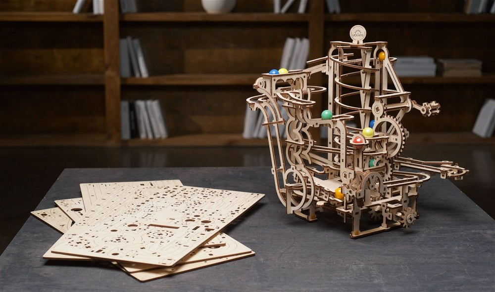Ugears – Murmelbahn Mit Spiralaufzug Kugelbahn | 3D Holzpuzzle - Lama Welt