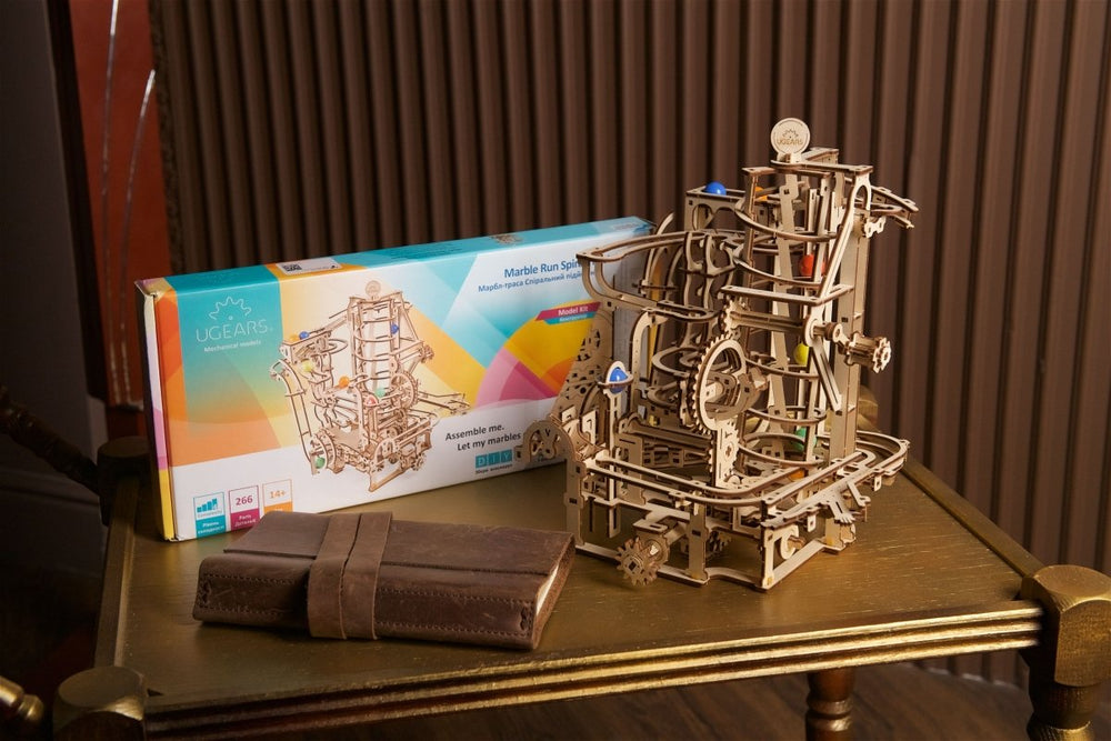 Ugears – Murmelbahn Mit Spiralaufzug Kugelbahn | 3D Holzpuzzle - Lama Welt