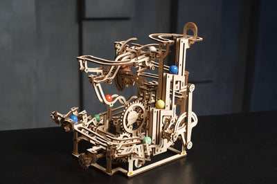 Ugears – Murmelbahn Mit Stufenwinde Modulare Kugelbahn | 3D Holzpuzzle - Lama Welt
