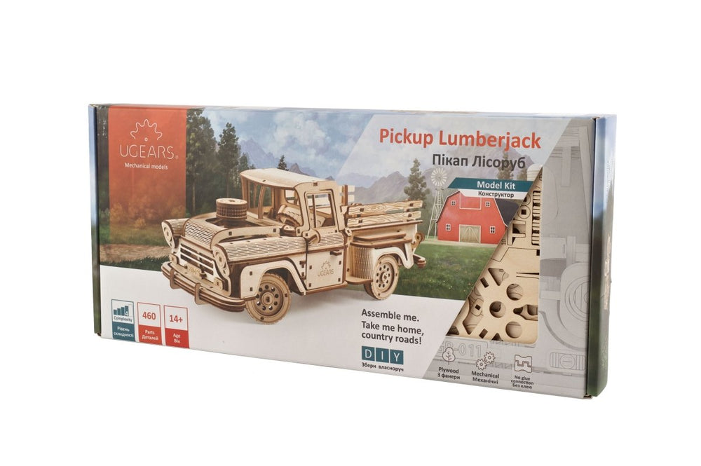 Ugears – Pick - Up Lumberjack Modell - Truck | 3D Holzpuzzle - Lama Welt