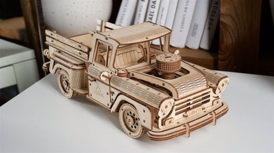 Ugears – Pick - Up Lumberjack Modell - Truck | 3D Holzpuzzle - Lama Welt