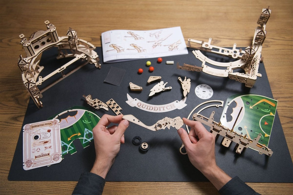 Ugears – Quidditch™ Flipper Arcade - Spiel | 3D Holzpuzzle - Lama Welt