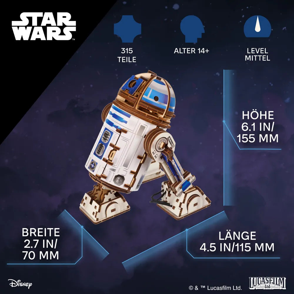 Ugears | Droid „Star Wars R2-D2™“ | 3D Holzpuzzle