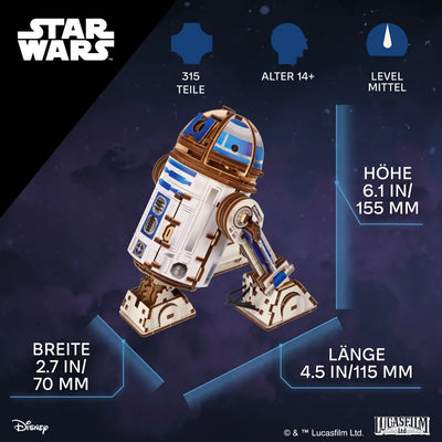 Ugears | Droid „Star Wars R2-D2™“ | 3D Holzpuzzle
