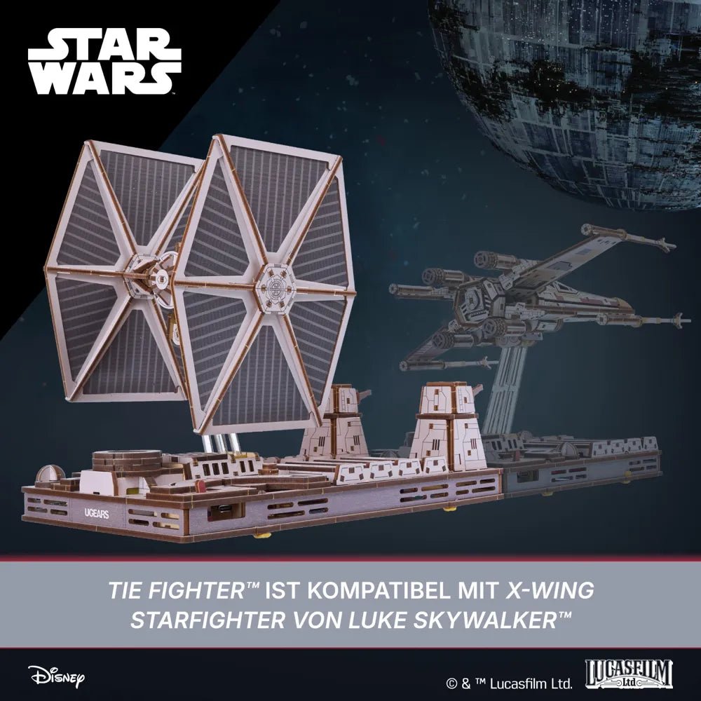 Ugears | Raumjäger „Star Wars TIE Fighter™“ | 3D Holzpuzzle - Lama Welt