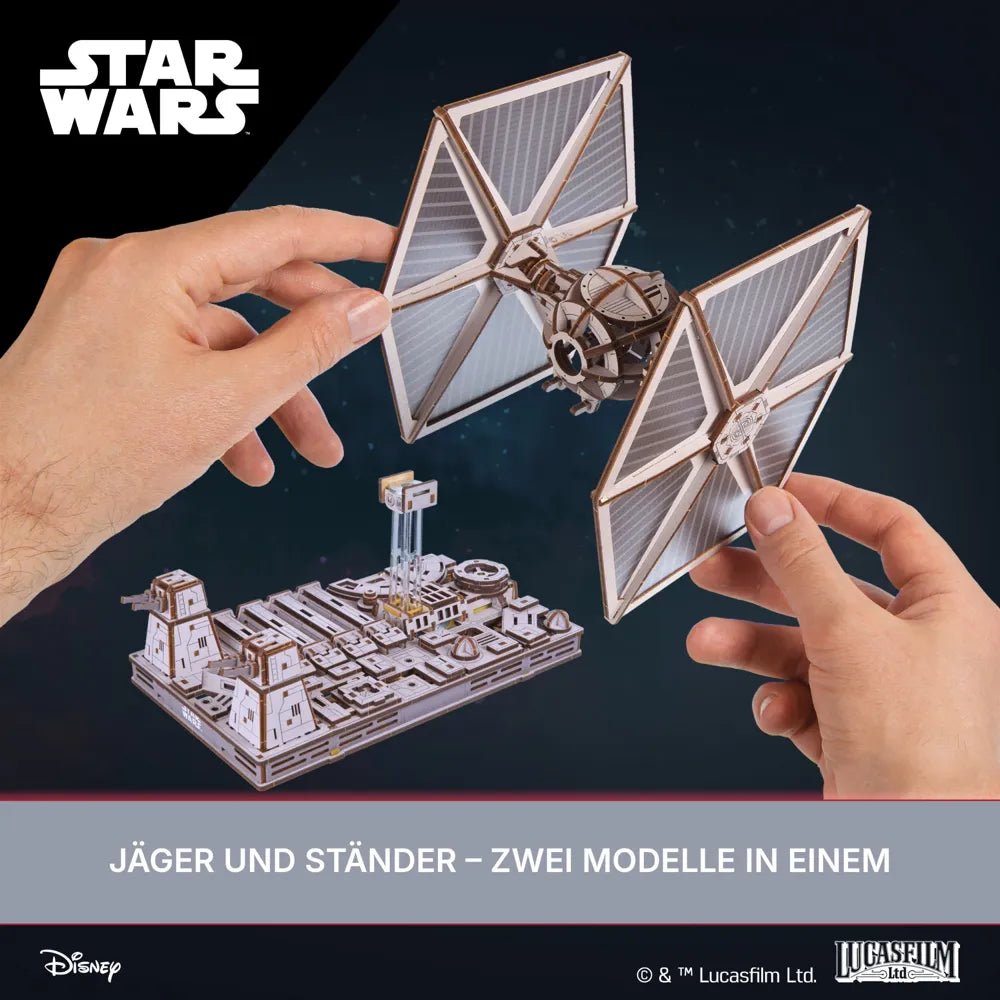 Ugears | Raumjäger „Star Wars TIE Fighter™“ | 3D Holzpuzzle - Lama Welt
