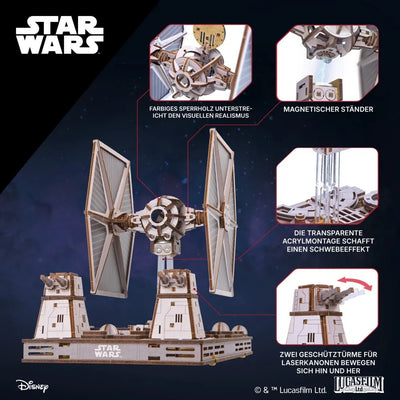 Ugears | Raumjäger „Star Wars TIE Fighter™“ | 3D Holzpuzzle - Lama Welt