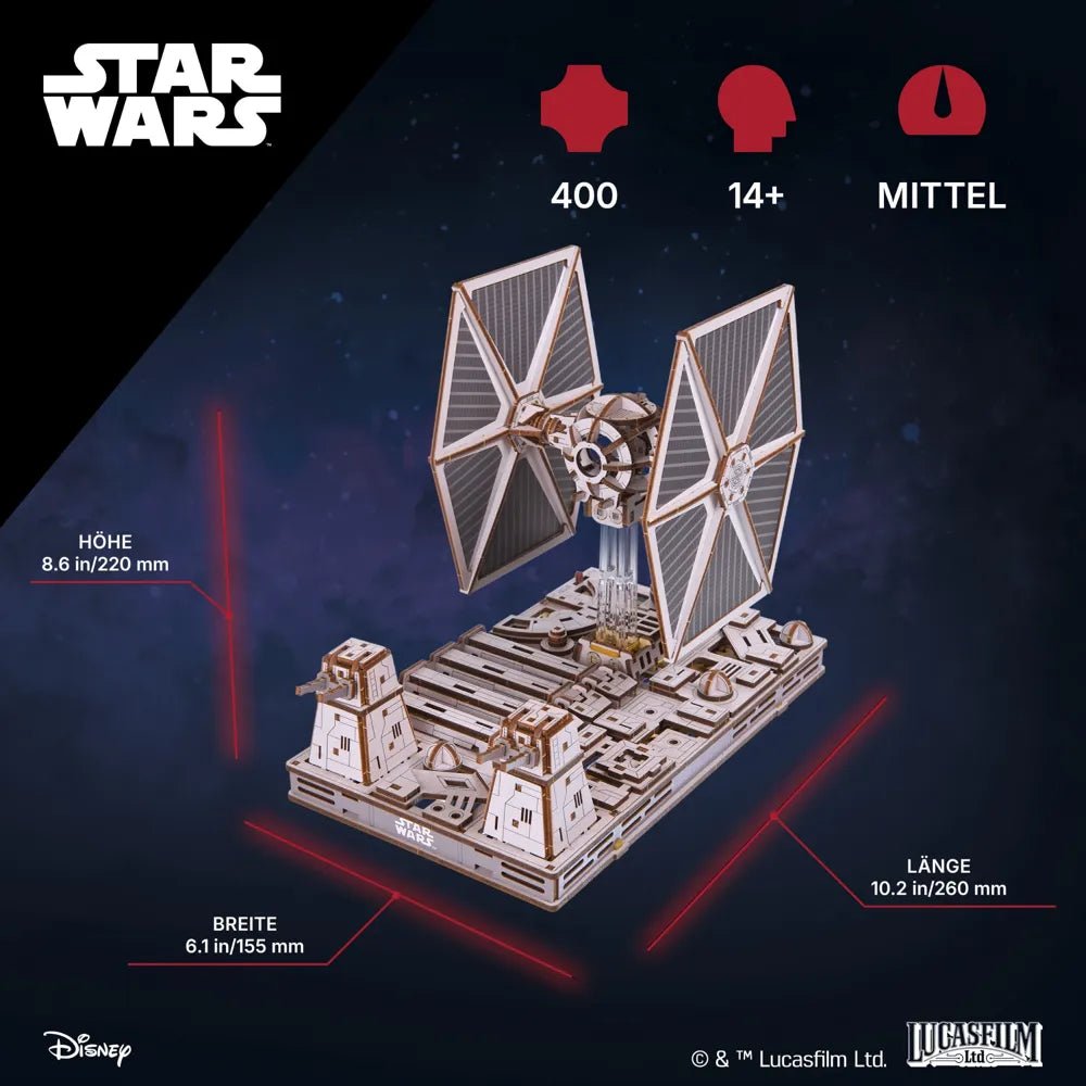 Ugears | Raumjäger „Star Wars TIE Fighter™“ | 3D Holzpuzzle - Lama Welt