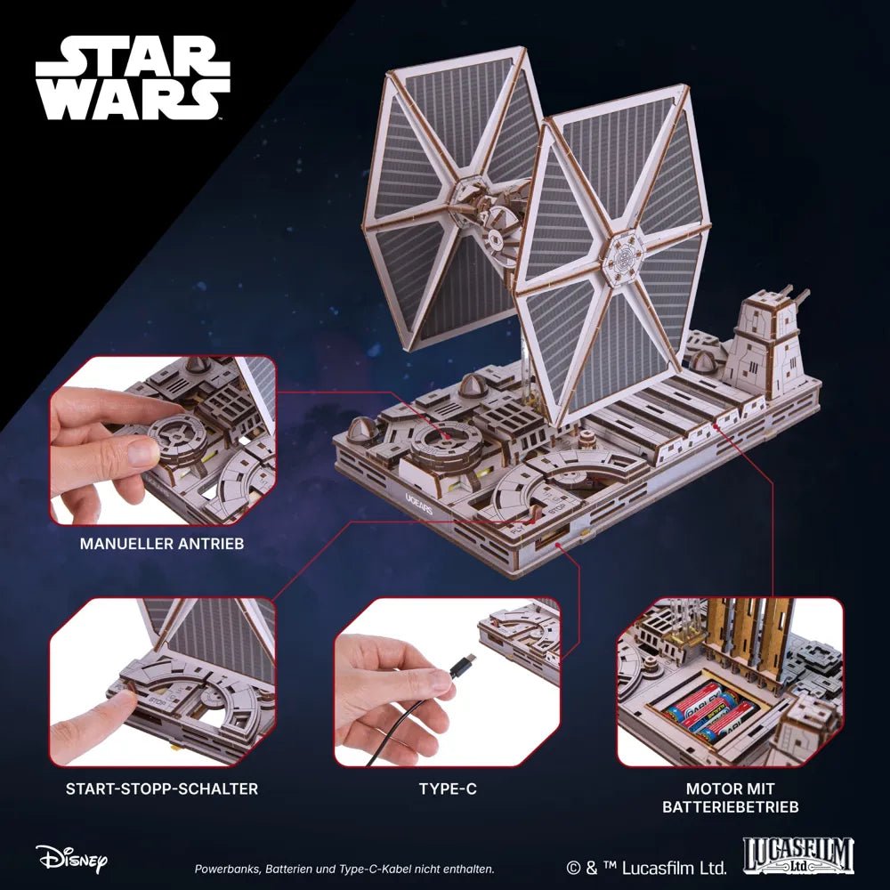 Ugears | Raumjäger „Star Wars TIE Fighter™“ | 3D Holzpuzzle - Lama Welt