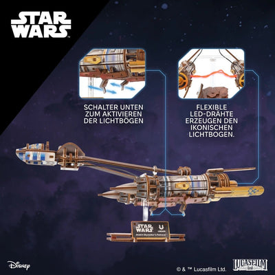 Ugears | Renn - Gleiter „Star Wars Anakin Skywalkers Podracer™“ | 3D Holzpuzzle - Lama Welt